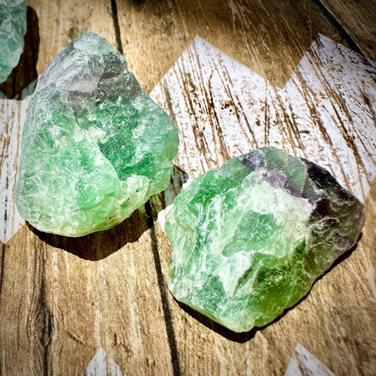 Raw Green & Purple Fluorite