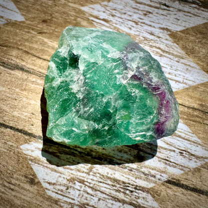 Raw Green & Purple Fluorite